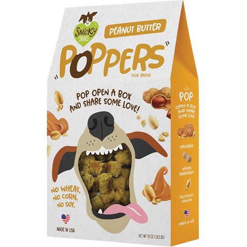 Snicky Snacks Dog Poppers Peanut Butter 10Oz