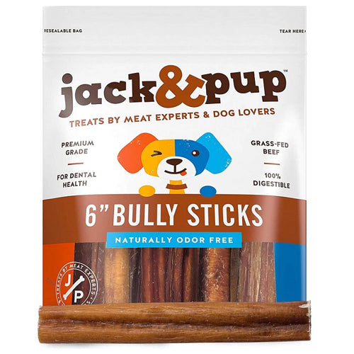 Jack and Pup Bully Stick 6" Bulk (100) 