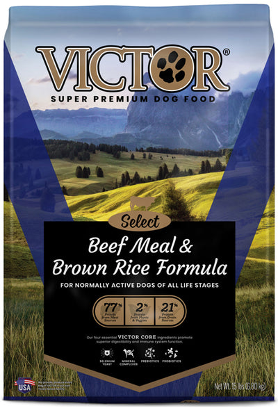 Victor Super Premium Dog Food Beef Meal and Brown Rice 15 lb