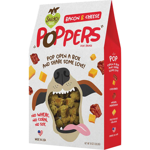 Snicky Snacks Dog Poppers Bacon Cheeze 10Oz