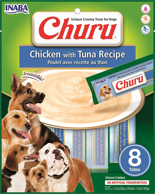 Inaba Dog Churu Chickn Tuna 6Ct-5.6Oz