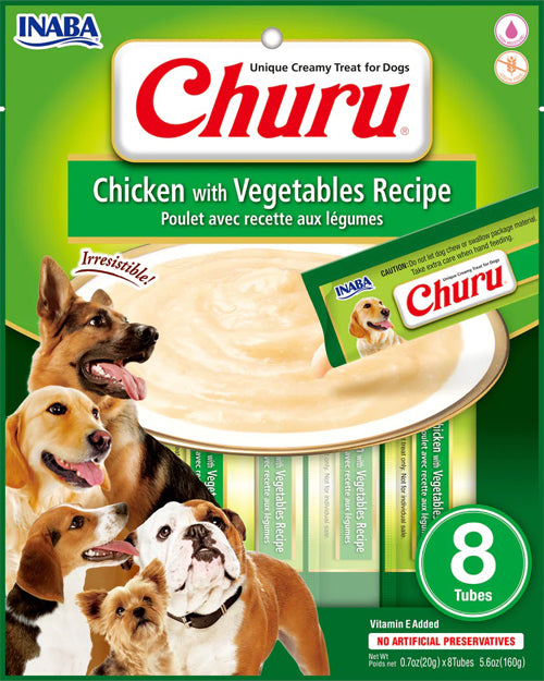 Inaba Dog Churu Chicken Veg 6Ct-5.6Oz