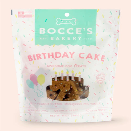 Bocces Bakery Dog Birthday Cake Biscuits 5Oz.