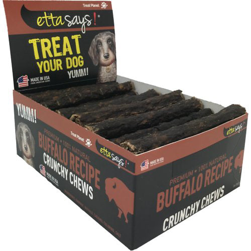 Etta Says Dog Crunch Chew Buffalo 7 Inches 20 Count