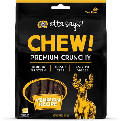 Etta Says Chew! Premium Crunchy Venison Chew; Wt 4.5Oz