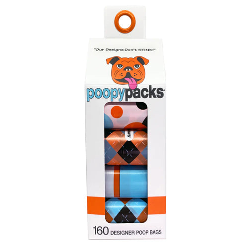 Metro Paws Poopy Packs Orange Poop Bag 8Ct