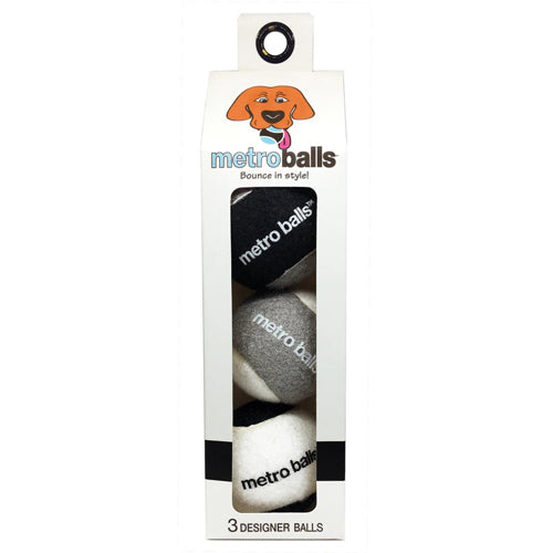 Metro Paws Metro Balls Black   3Ct