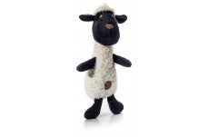 Charming Pet Products Scruffles Lamb Plush Dog Toy Black; White Small