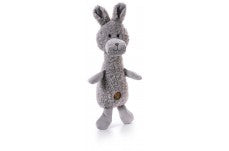 Charming Pet Products Scruffles Bunny Plush Dog Toy Gray Small