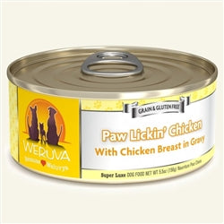 Weruva Dog Paw Lickin Chicken with Chicken Breast in Gravy 5.5oz. Case Of 24