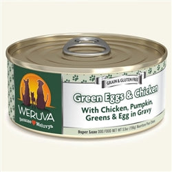 Weruva Dog Green Eggs and Chicken with Chicken; Pumpkin; Greens and Egg in Gravy 5.5oz. Case Of 24