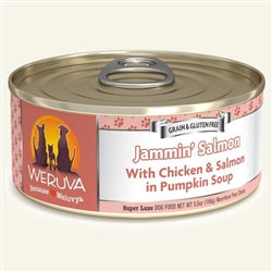 Weruva Dog Jammin Salmon with Chicken and Salmon in Pumpkin Soup 5.5oz. Case Of 24