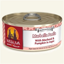 Weruva Dog Marbella Paella with Mackerel and Pumpkin in Aspic 5.5oz. Case Of 24