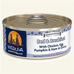 Weruva Dog Bed and Breakfast with Chicken; Egg; Pumpkin and Ham in Gravy 5.5oz. Case Of 24