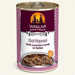 Weruva Dog Hot Dayam! with Luscious Lamb in Gele 14oz. Case Of 12