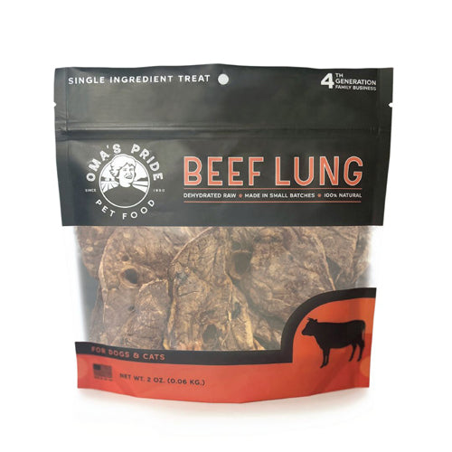 Oma's Pride Dog Cat Dehydrated Beef Lung 2Oz