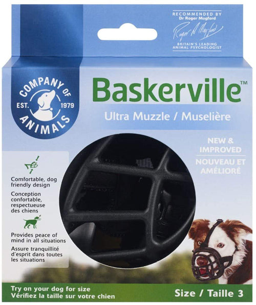 The Company Of Animals Dog Baskerville Ultra Muzzle Black Size 3