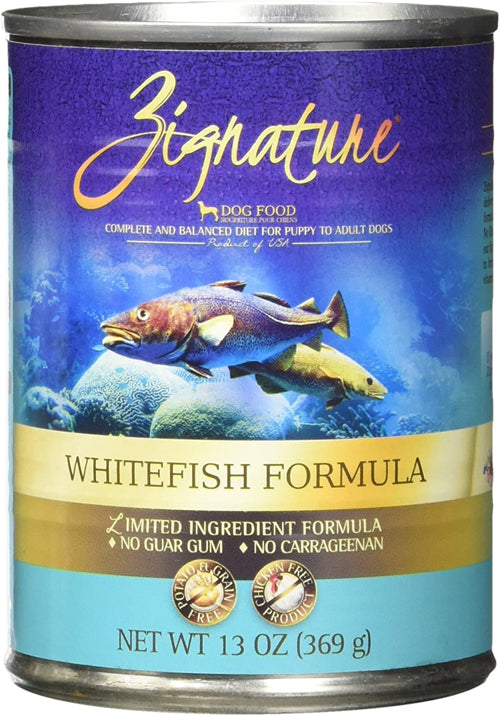 Zignature Dog Canned 13oz. Whitefish (Case of 12)