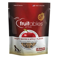 Fruitables Crunchy Baked Dog Treats Crispy Bacon and Apple; 7 oz